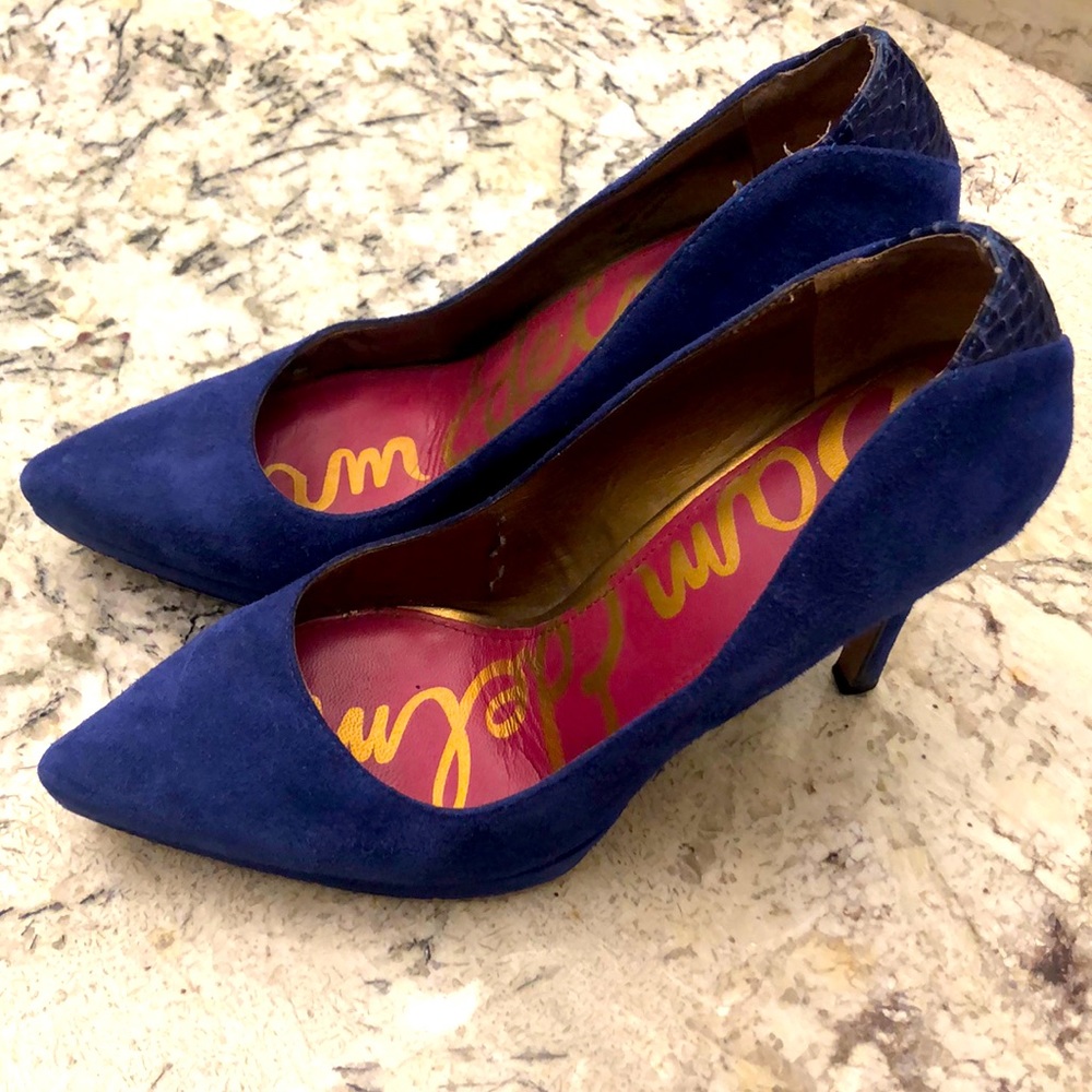 Sam Edelman Blue Suede Pumps